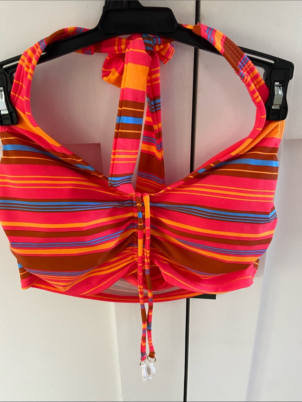 wild fable Pink Orange Striped Halter Crop Top